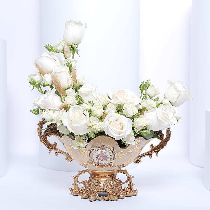 White Roses Arrangement White Roses Arrangement: هدايا رمضان في قطر