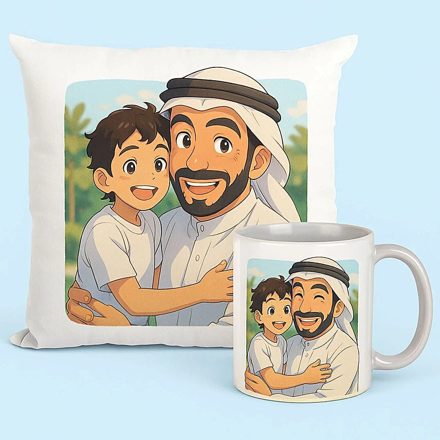 Personalize Your Ghibli Cushion n Mug for Abba: 