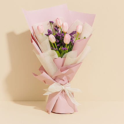 Pastel Pretty Blooms Bouquet: Send Flowers to Qatar