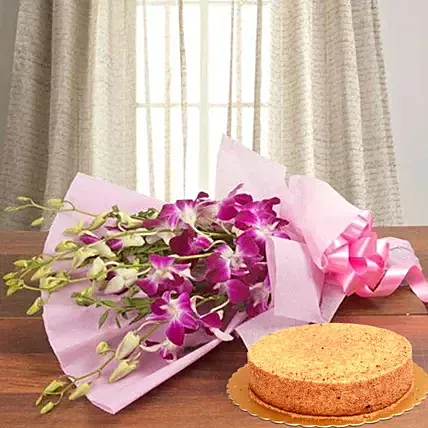 Purple Orchids Honey Cake 4 Portions: 