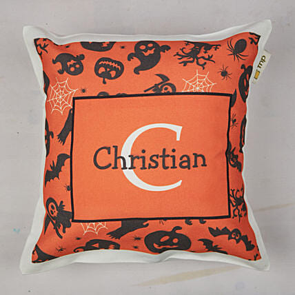 Quirky Halloween Cushion: Send Personalised Gifts To Qatar