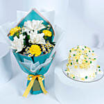 Elegance Bouquet with Cake Combo
