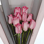 Delicate 10 Pink Roses Bouquet