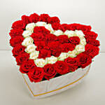 Elegant Heart Shaped Roses Box