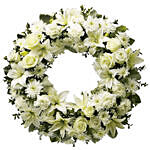 Elegant White Flowers Wreath