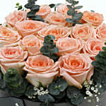 Light Pink Roses Basket