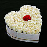 Pure Love Roses Heart Box
