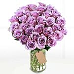 Royal Purple Roses Vase