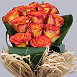 Tropical Tangerine Roses Bouquet