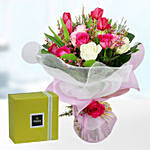 Tulips & Roses With Patchi Chocolates- Deluxe