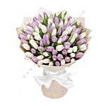 White & Purple Tulips- Standard