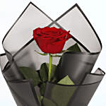 6 Red Roses Black Wrap & Godiva Chocolates