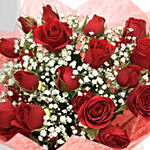 10 Fresh Red Spray Roses Bouquet