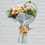 10 Stems Loving Peach Roses Bouquet