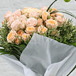 10 Stems Loving Peach Roses Bouquet