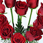 10 Stems Red Roses Vase