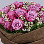 30 Deep Purple Roses Bouquet