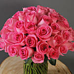 30 Stems Pink Roses Vase