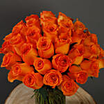 30 Stems Spritz Orange Roses Vase