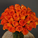 40 Stems Spritz Orange Roses Vase