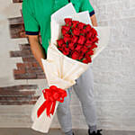 50 Precious Red Roses Bouquet