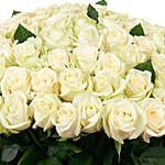 50 Stems Heavenly White Rose Bunch