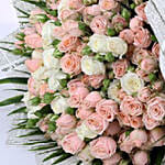 70 Stems of Pink & White Spray Roses Bunch