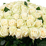 75 Stems Heavenly White Rose Bunch