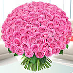 200 Delicate Pink Roses Bunch