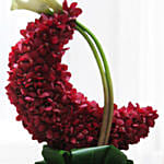 Crescent Moon Shaped Flower Arrangement- Deluxe