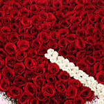Cupid Heart Arrow Roses Arrangement- Deluxe