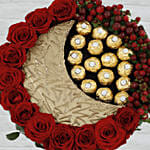 EID Red Roses & Rocher Arrangement- Deluxe