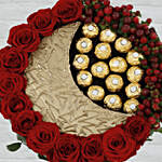EID Red Roses & Rocher Arrangement- Premium