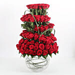 Fish Bowl Of 101 Red Roses