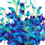 Magical Blue Orchids Vase- Deluxe