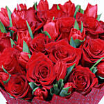 Romantic Red Flower Bouquet- Deluxe