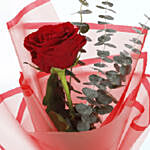 Single Red Rose & Godiva Chocolates