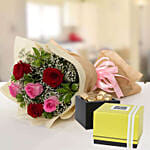 Beautiful Roses & Patchi Chocolates 500 gms