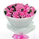 Delicate Pink Roses & Ferrero Rocher 16 Pcs