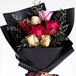 Mixed Roses Posy & Godiva Chocolates 250 gms