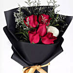 Romantic Red Roses & Ferrero Rocher 12 Pcs