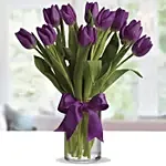 Royal Purple Tulips & Patchi Chocolates 500 gms