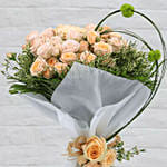 Spray Roses Bouquet & Godiva Chocolates 250 gms