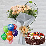 Black Forest & Roses Birthday Hamper