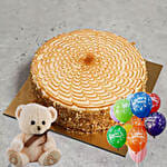 Butterscotch Cake & Soft Toy Combo