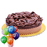 Chocolate Mousse Cake & Balloons Combo