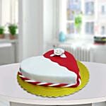 Red And White Heart Shape Cake