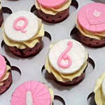 Girl Baby Shower Red Velvet Cupcakes