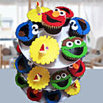 Sesame Street Red Velvet Cupcakes