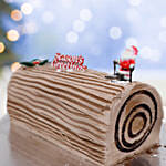 Chocolate Yule Log Cake